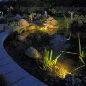 Belysningar till dammar och trädgårdar har kommit starkt under de senaste åren. Med belysning i trädgården kan du njuta av din trädgård och damm, året runt.