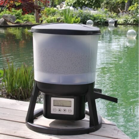 Foderautomat med timer batteridriven Foderautomat med timer batteridriven