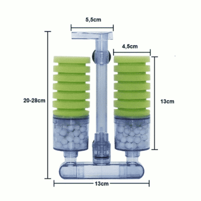 Svampfilter med biologisk filtermedia