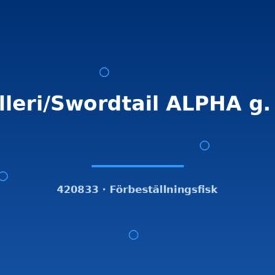 Helleri/Swordtail ALPHA g. br. lg