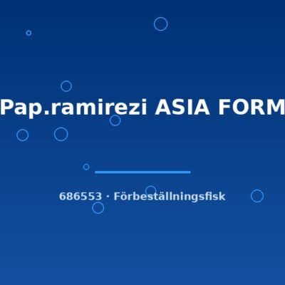 Pap.ramirezi ASIA FORM 3-4cm