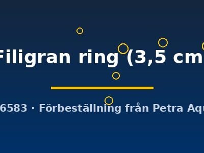 Poecilia ret. (sold in pairs) Filigran ring 3,5 cm