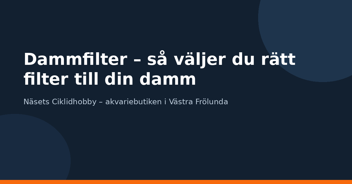 Dammfilter – så väljer du rätt filter till din damm